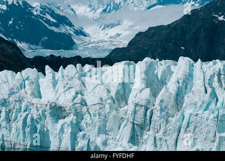 Up close view of Margerie Glacier at Glacier bay national park in Southeast Alaska Stock Photo