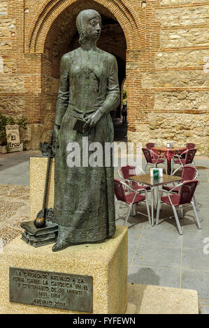 Monument in Arevalo village, to the Queen Isabel the Catholic (1451 - 1504) Stock Photo
