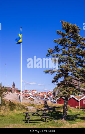 The fishing village of Fjallbacka in Bohuslan, Sweden. Stock Photo