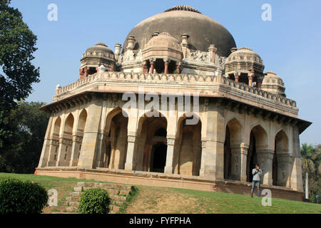 Mohammad Shah Sayyid Tomb, Lodhi Garden, New Delhi, Delhi, India, the third Sayyid ruler  who ruled from 1434-44 AD. Stock Photo