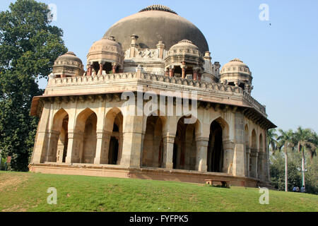 Mohammad Shah Sayyid Tomb, Lodhi Garden, New Delhi, Delhi, India, the third Sayyid ruler  who ruled from 1434-44 AD. Stock Photo