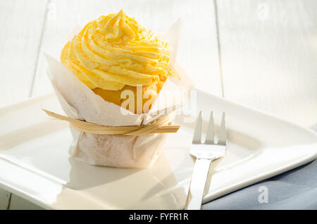 lemon cupcake Stock Photo