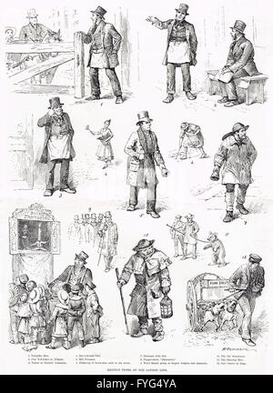 Extinct types of Old London Life 1890 Stock Photo