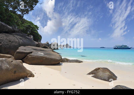 A romantic beach in the picturesque Similan Islands Stock Photo