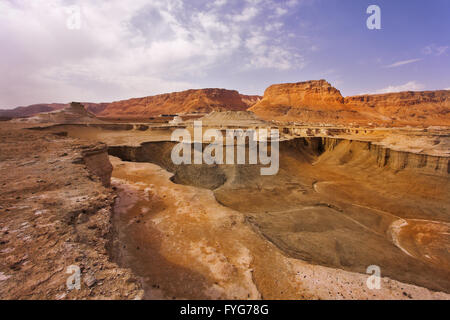 Picturesque  mountains and canyon about the Dead Sea Stock Photo