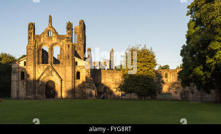 Kirkstall Abbey in the Aire Valley on the edge of Leeds. Stock Photo