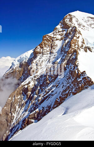 Part of The Swiss Alpine Alps at Jungfraujoch in Interlaken Switzerland Stock Photo