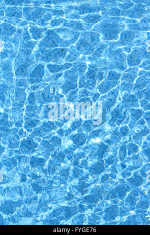 Refection of Blue water in Swimming pool with Ripple Stock Photo
