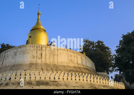 Bupaya Pagoda on the banks of the Ayeyarwady River Stock Photo