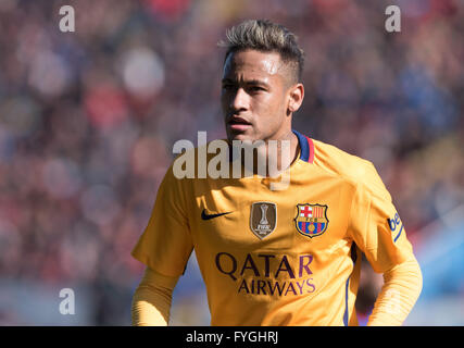 Neymar of FC Barcelona during the La Liga match at Estadi Ciutat de Valencia, Valencia, Spain Stock Photo