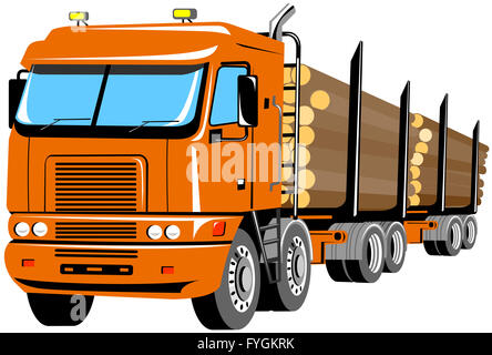 logging truck lorry Stock Photo