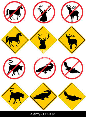 Wildlife Symbols Signs Stock Photo