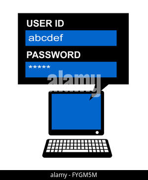 Dialog Box Image Computer Illustration of computer keyboard laptop with dialogue box and words ...