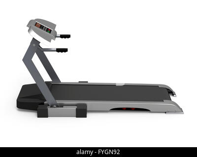 Treadmill isolated on white background, fitness, gym Stock Photo