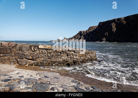 Striking rock formations at Hartland, North Devon, UK Stock Photo