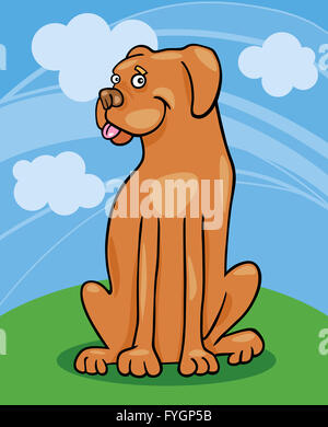 boxer purebred dog cartoon illustration Stock Photo - Alamy