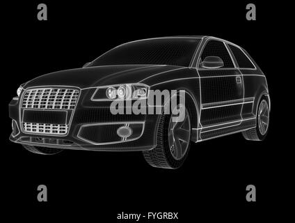 3d car model on a black background Stock Photo