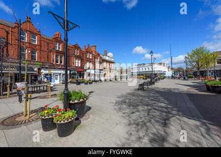 Central pedestrianised piazza in Lytham, Lancashire, UK Stock Photo