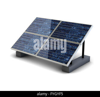 solar panel isolated on white background Stock Photo