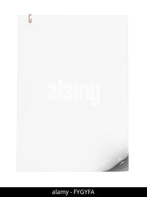 render of blank clipped papers Stock Photo