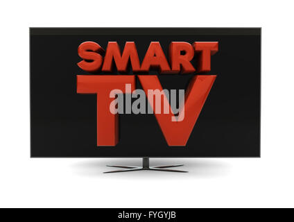 render of the text smart tv on a screen Stock Photo