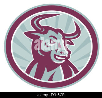 Texas Longhorn Bull Retro Stock Photo