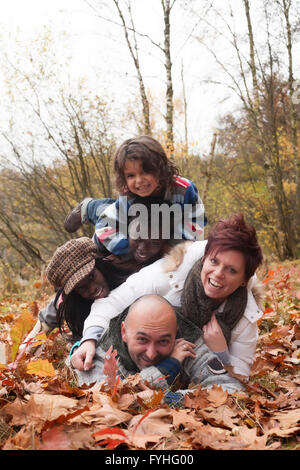 Happy multiracial family Stock Photo