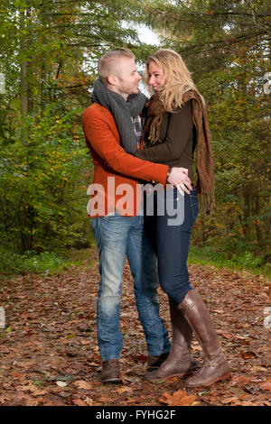 Young couple almost kissing Stock Photo