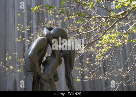 Romeo and Juliet Statue at The Delacorte Theater in Central Park, NYC Stock Photo