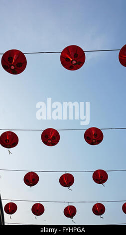 colorful sky lanterns in bangkok Stock Photo