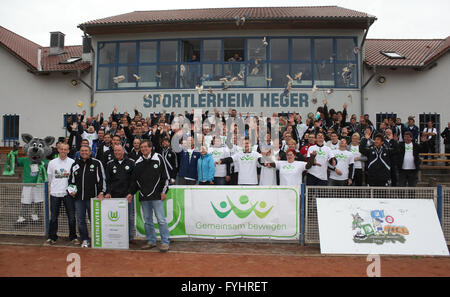 VfL Wolfsburg and TSG Calbe Stock Photo