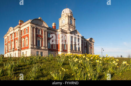 Cardiff, Wales - March 17, 2013: The former Barry Docks Office, now the Vale of Glamorgan Borough Council. Stock Photo