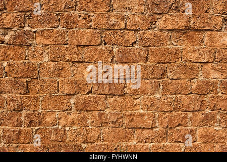 Wall with big limestone blocks Stock Photo