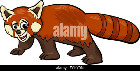 red panda animal cartoon illustration Stock Photo