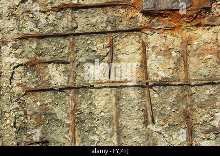Rusty reinforced concrete structures Stock Photo