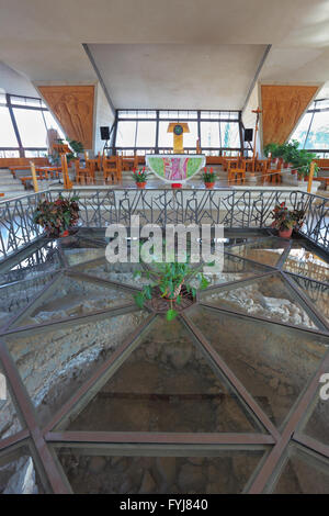 The interior of a modern church on the Sea of Galilee Stock Photo