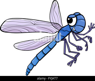 dragonfly insect cartoon illustration Stock Photo