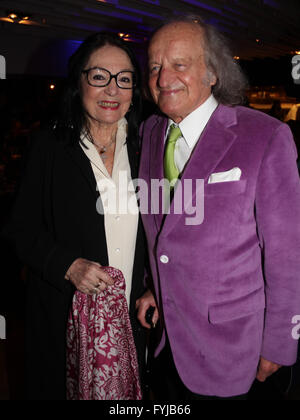 Nana Mouskouri with husband André Chapelle Stock Photo