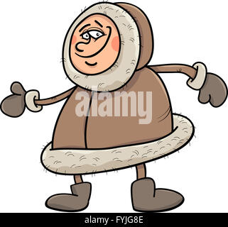 eskimo cartoon illustration Stock Photo