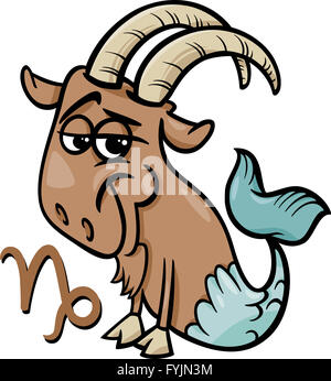 Capricorn (The Sea-Goat, Goat-horned) Zodiac constellation. Capricornus