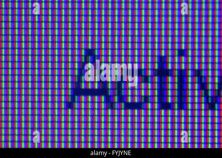 LED Screen close-up Stock Photo