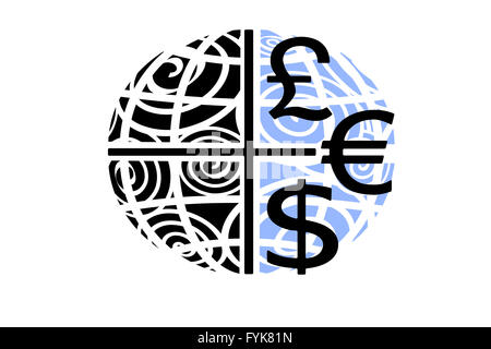 euro, dollar, pound currency concept Stock Photo