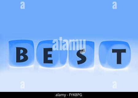 word Best on cubes Stock Photo