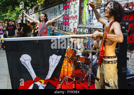 The Genetik Mistake during the Fete de la Music Stock Photo