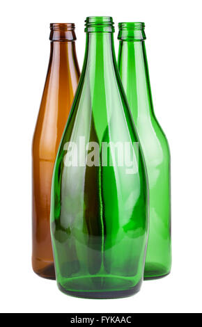 Empty bottles without labels Stock Photo