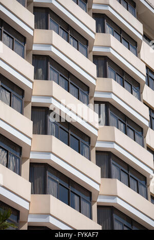 building facade with bay windows Stock Photo