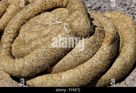 Construction erosion pollution control straw wattle tubes in coils ...