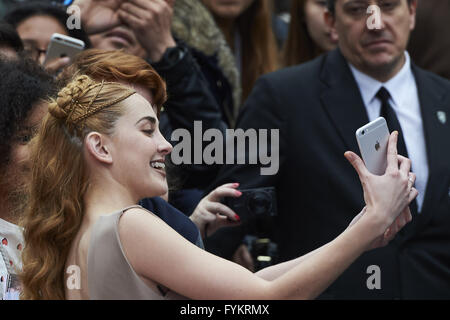 Madrid, Madrid, Spain. 27th Apr, 2016. Mercedes Lambre attended 'Tini: El gran cambio de Violetta' premiere at Callao Cinema on April 27, 2016 in Madrid Credit:  Jack Abuin/ZUMA Wire/Alamy Live News Stock Photo