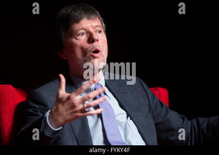 Documentary film maker Ken Burns talks about his upcoming series on the Vietnam War during the Vietnam War Summit at LBJ Library Stock Photo