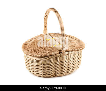 Picnic wicker basket Stock Photo